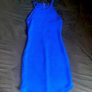Blue fitted dress
